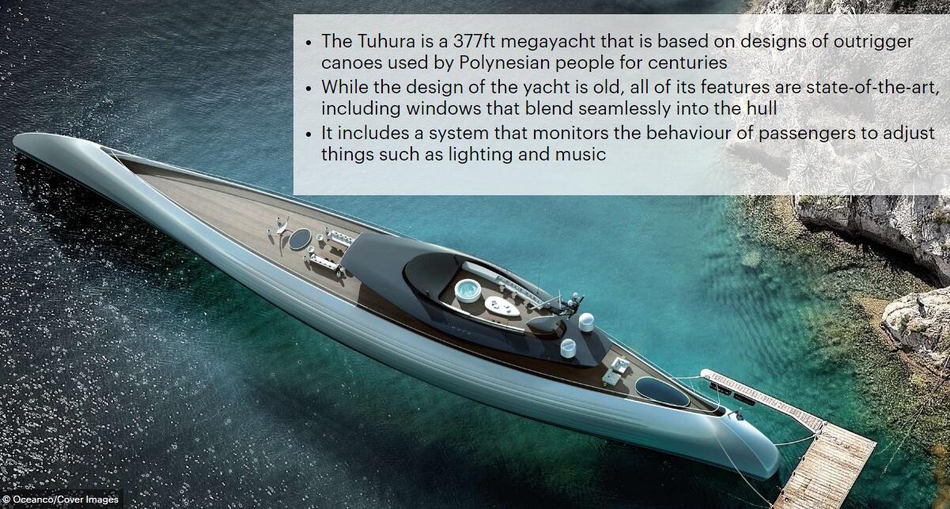 115米超级游艇Tuhura：传统与未来的结合 酷似独木舟